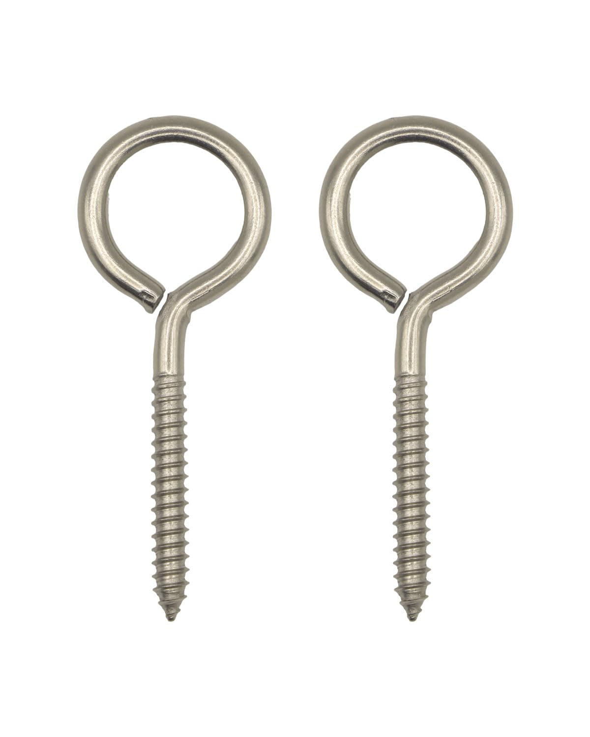 IMSCREWS 20-Pack 2.7-Inch Heavy-Duty Screw Eyes - Self-Tapping Eye Hooks for Wood, Cables, and Wire, Ideal for Indoor & Outdoor Use