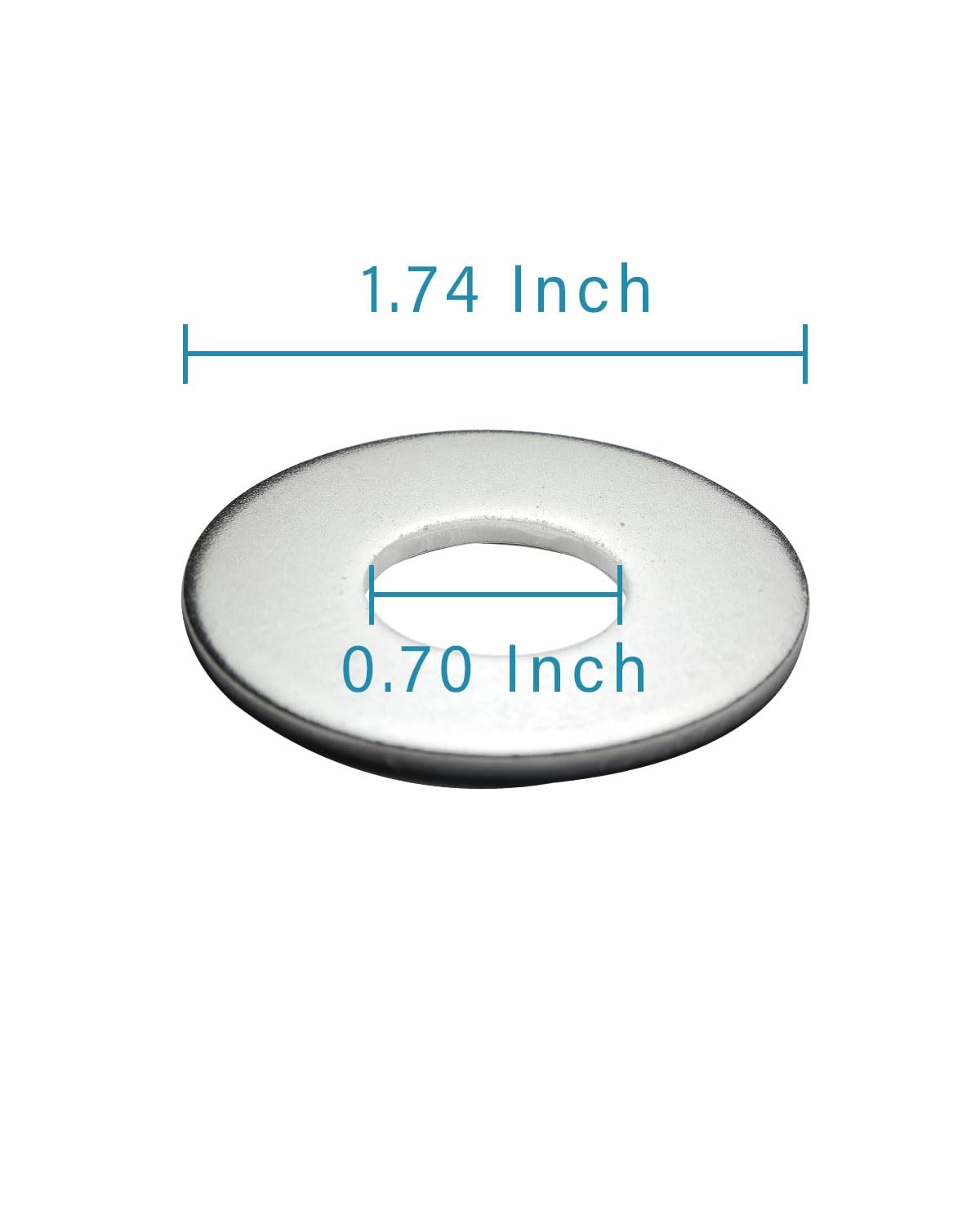 IMScrews 5/8" USS Large Flat Washers 304 Stainless Steel Washers (Pack of 10) - Durable, Rust-Resistant, Heavy Duty, Essential Hardware for Construction and DIY Projects - image 3