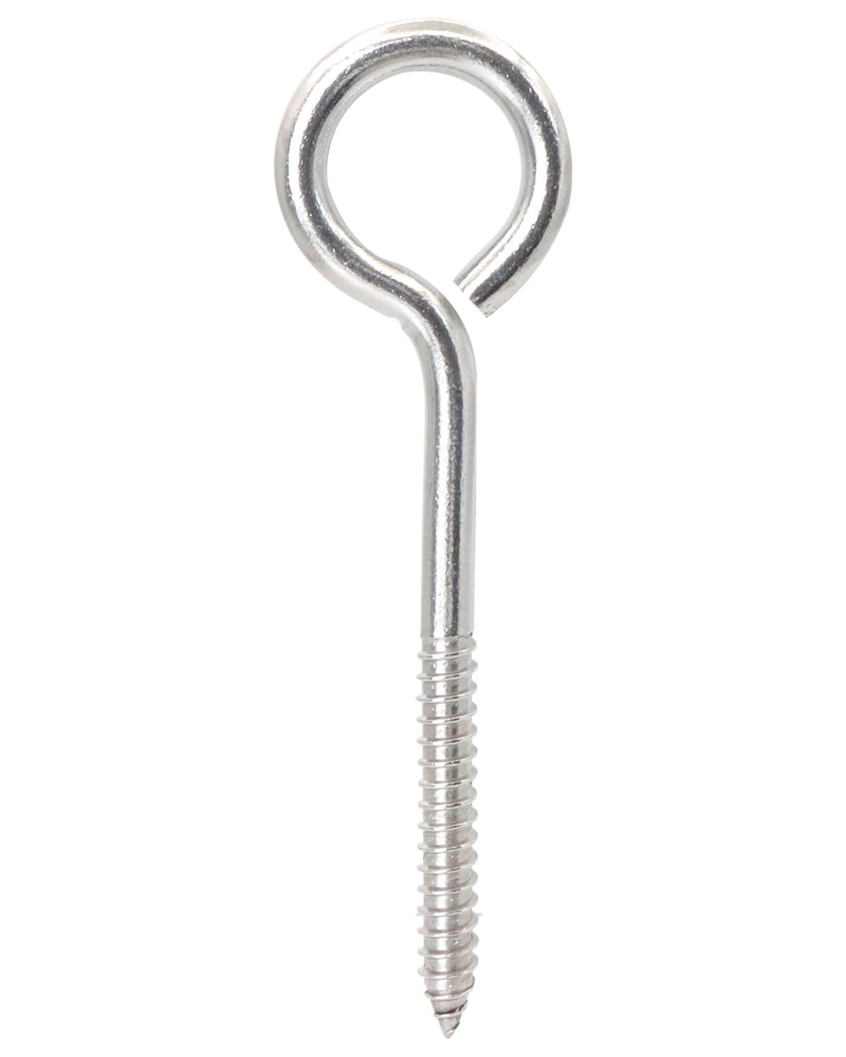 IMSCREWS 304 Stainless Steel Eye Screws, 1-1/4 Inch (31mm), Heavy Duty for Outdoor and Indoor Use, Pack of 100