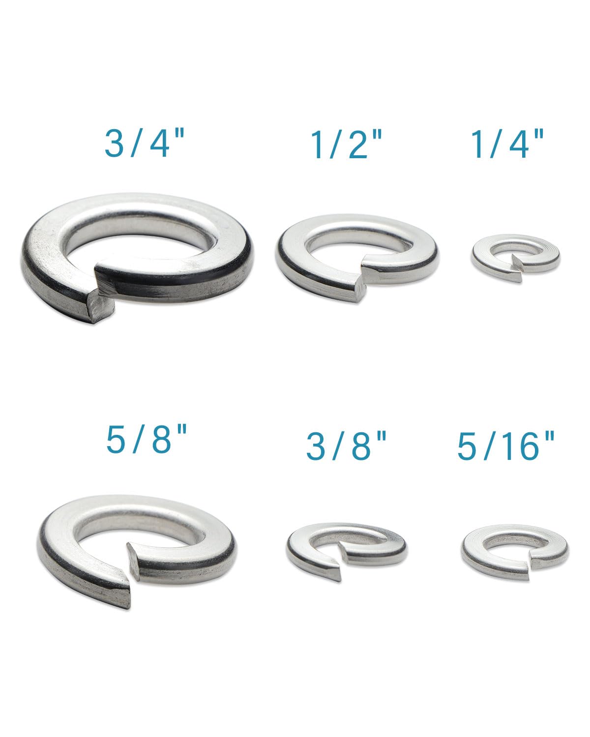 IMScrews 1/4" Spring Lock Washers - 304 Stainless Steel - Pack of 50 - Secure Fastening and Rust Resistance - image 4