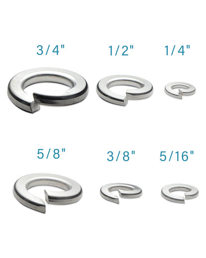 IMScrews 1/4" Spring Lock Washers - 304 Stainless Steel - Pack of 100 - Secure Fastening and Rust Resistance - image 4