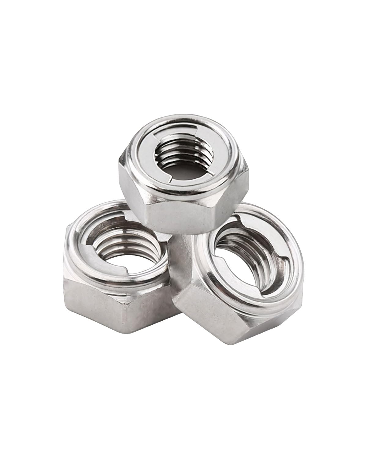 M8-1.25 Locknuts - IMScrews 304 Stainless Steel Locknuts - Durable Hardware for Home Repairs and Professional Projects Pack of 10 - image 4