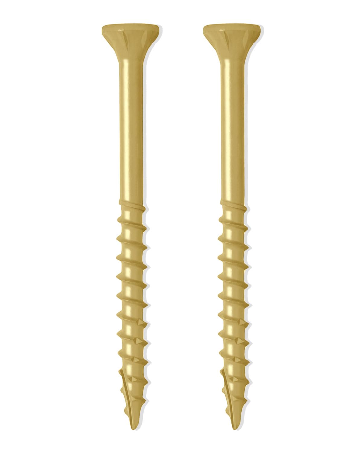IMSCREWS #10 x 3 Inch Deck Screws 25 Pcs, Tan Coated Exterior Wood Screws for Pressure Treated Lumber, 1000-Hour Salt Spray Tested, Star Drive Flat Head with Nibs, Type 17 Point Self-Tapping