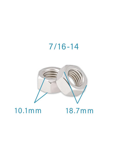 7/16-14 Hex Nuts - IMScrews Premium 304 Stainless Steel Hex Nuts - Versatile Fasteners for Household and Professional Projects Pack of 10 - image 3