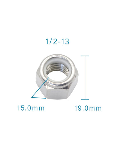 1/2-13 Locknuts - IMScrews 304 Stainless Steel Hardware Locknuts - Durable and Rust-Resistant Fasteners for Home Repairs and Professional Projects Pack of 5 - image 3