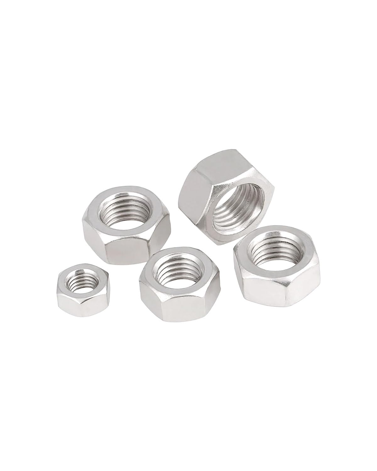 IMSCREWS 1/2"-13 Hex Nuts, 304 Stainless Steel Thickened Finish Nut, UNC Coarse Thread Heavy Duty Fasteners for Outdoor, Marine & Automotive, 5 PCS - image 6