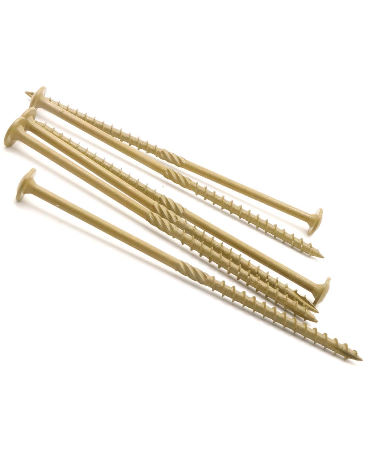 IMSCREWS #14 x 6 Inch Tan Wood Deck Screws 25 PCS - T30 Star Drive Structural Timber Screws with Large Washer Head - Epoxy Coated Exterior Fasteners for Log Homes and Landscaping - image 3