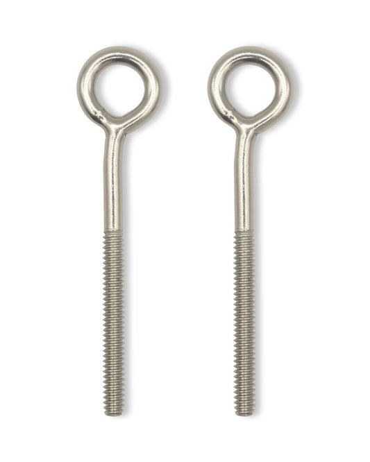IMSCREWS Eye Bolts - 304 Stainless Steel #10-24 x 3-Inch Eyebolts 10 Pcs