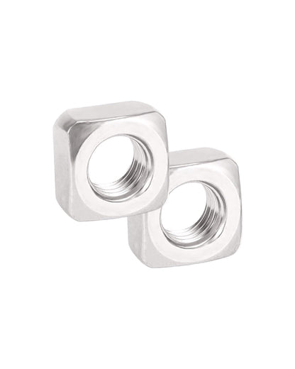 M12-1.75 Square Nuts - IMScrews 304 Stainless Steel Square Nuts - Durable Fasteners for Home Repairs and Professional Engineering Pack of 5