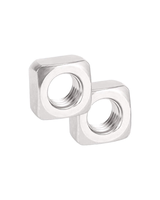 M12-1.75 Square Nuts - IMScrews 304 Stainless Steel Square Nuts - Durable Fasteners for Home Repairs and Professional Engineering Pack of 5