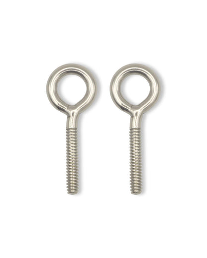 IMScrews Eye Bolts #10-24 x 46mm, 304 Stainless Steel, Half Thread, 4.0mm Coil, 18mm Ring Diameter, Total Length 46mm, Pack of 50