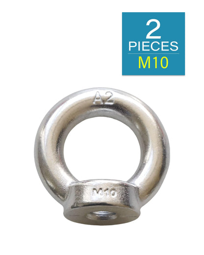 M10-1.5 Eye Nuts - IMScrews 304 Stainless Steel Eye Nuts - Resilient Hardware for Home Repairs and Professional Projects Pack of 2 - image 2