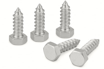 IMSCREWS 1/4  x 1-1/2  Hex Head Lag Screws, 304 Stainless Steel, Fully Threaded Heavy Duty Wood Screws for Brackets & Fencing, 25   pcs - image 3