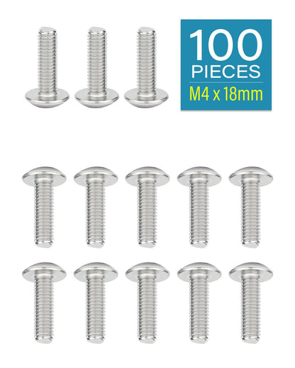 IMScrews M4-0.7 x 18mm Phillips Truss Head Bolts Screws, 304 Stainless Steel Machine Screws Pack of 100 - image 2