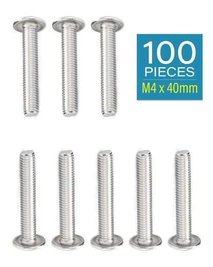 IMScrews M4-0.7 x 40mm Phillips Truss Head Bolts Screws, 304 Stainless Steel Machine Screws Pack of 100 - image 2