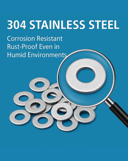IMScrews M6 304 Stainless Steel Flat Washers for Bolts and Screws - Pack of 100 - Durable Hardware Essentials - image 4