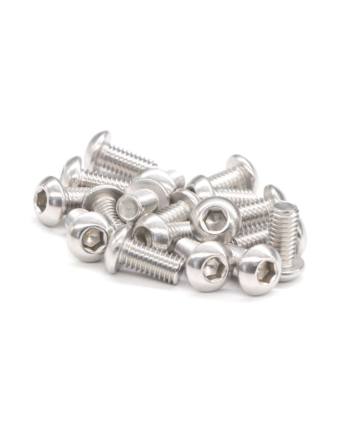 M4-0.7 x 1/2" Button Head Socket Cap Bolts Screws (25pcs) 18-8 Stainless Steel 304 Allen Hex Drive Fully Thread Machine Screw ISO7380 | by IMSCREWS - image 4