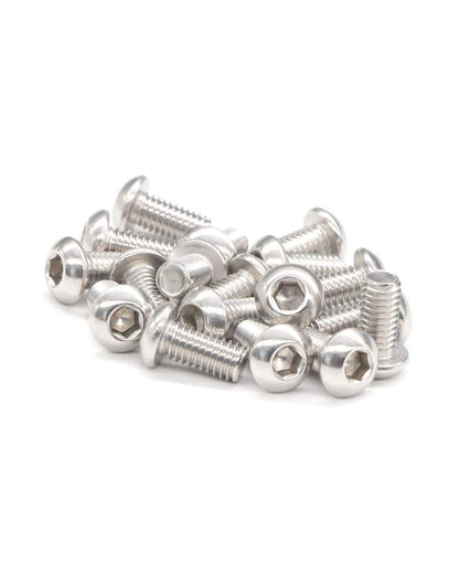 M4-0.7 x 1/2" Button Head Socket Cap Bolts Screws (25pcs) 18-8 Stainless Steel 304 Allen Hex Drive Fully Thread Machine Screw ISO7380 | by IMSCREWS - image 4