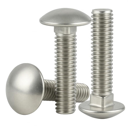 IMSCREWS 5/16-18 x 1-1/2 Carriage Bolts, 304 Stainless Steel (18-8), Full Thread Structural Bolts for Decking, Fencing & Outdoor Play Sets, 5 PCS