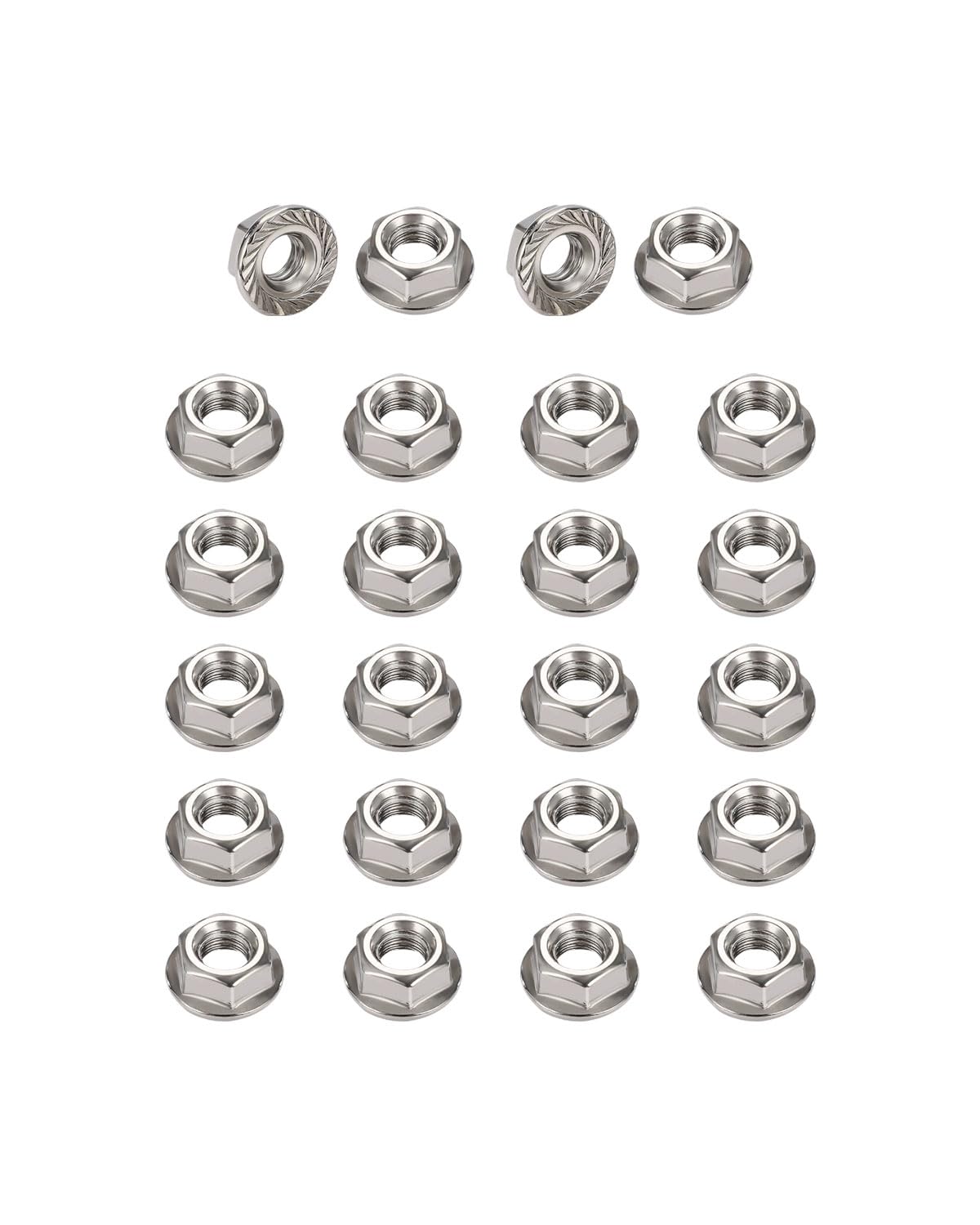 #10-24 Flange Nuts - IMScrews 304 Stainless Steel Flange Nuts - Resilient Fasteners for Home Maintenance and Professional Projects Pack of 25