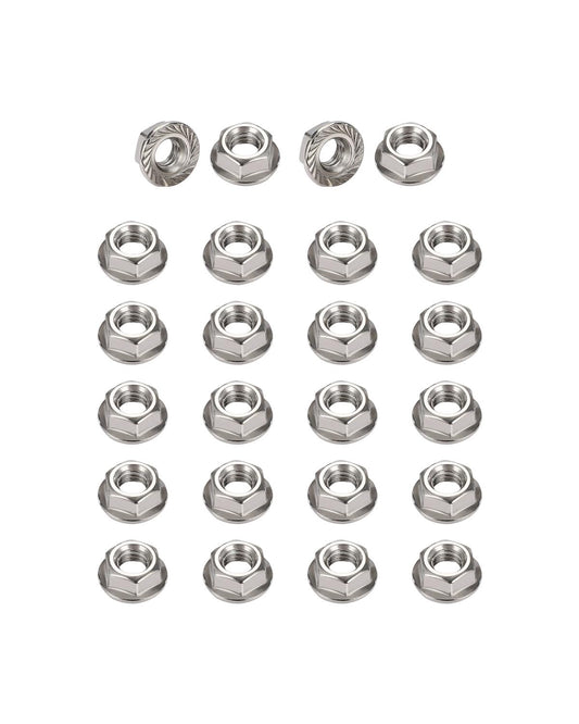 #10-24 Flange Nuts - IMScrews 304 Stainless Steel Flange Nuts - Resilient Fasteners for Home Maintenance and Professional Projects Pack of 50