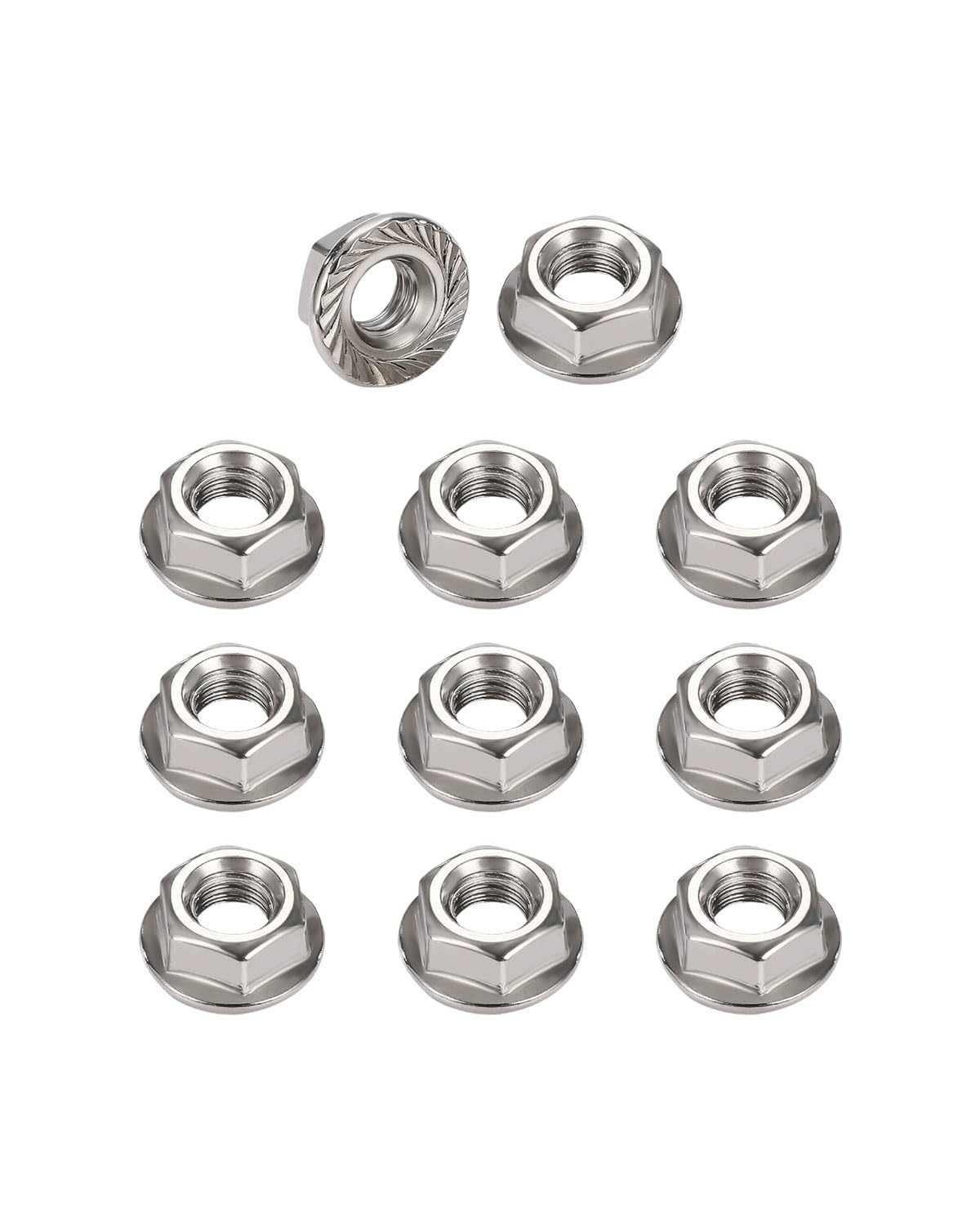 5/16-18 Flange Nuts - IMScrews 304 Stainless Steel Flange Nuts - Resilient Fasteners for Home Maintenance and Professional Projects Pack of 25