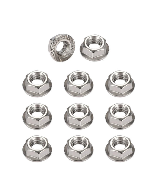 5/16-18 Flange Nuts - IMScrews 304 Stainless Steel Flange Nuts - Resilient Fasteners for Home Maintenance and Professional Projects Pack of 25