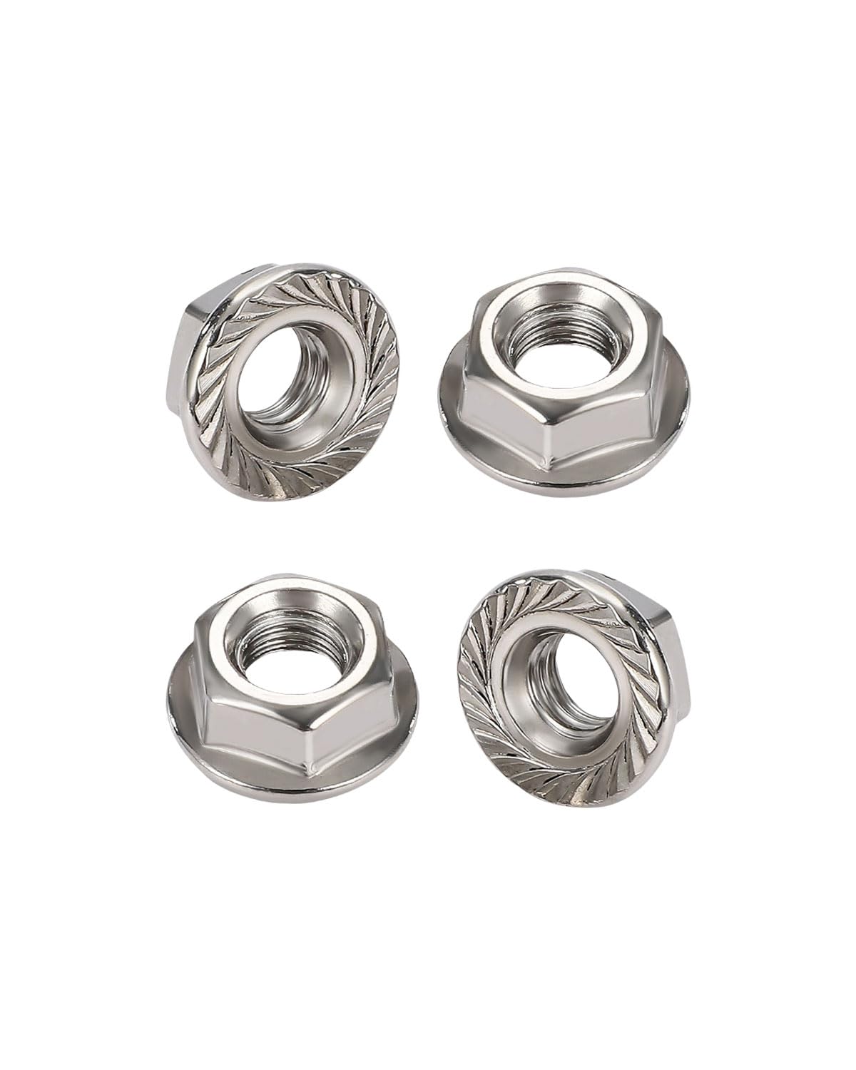 1/2-13 Flange Nuts - IMScrews 304 Stainless Steel Flange Nuts - Resilient Fasteners for Home Maintenance and Professional Projects Pack of 10