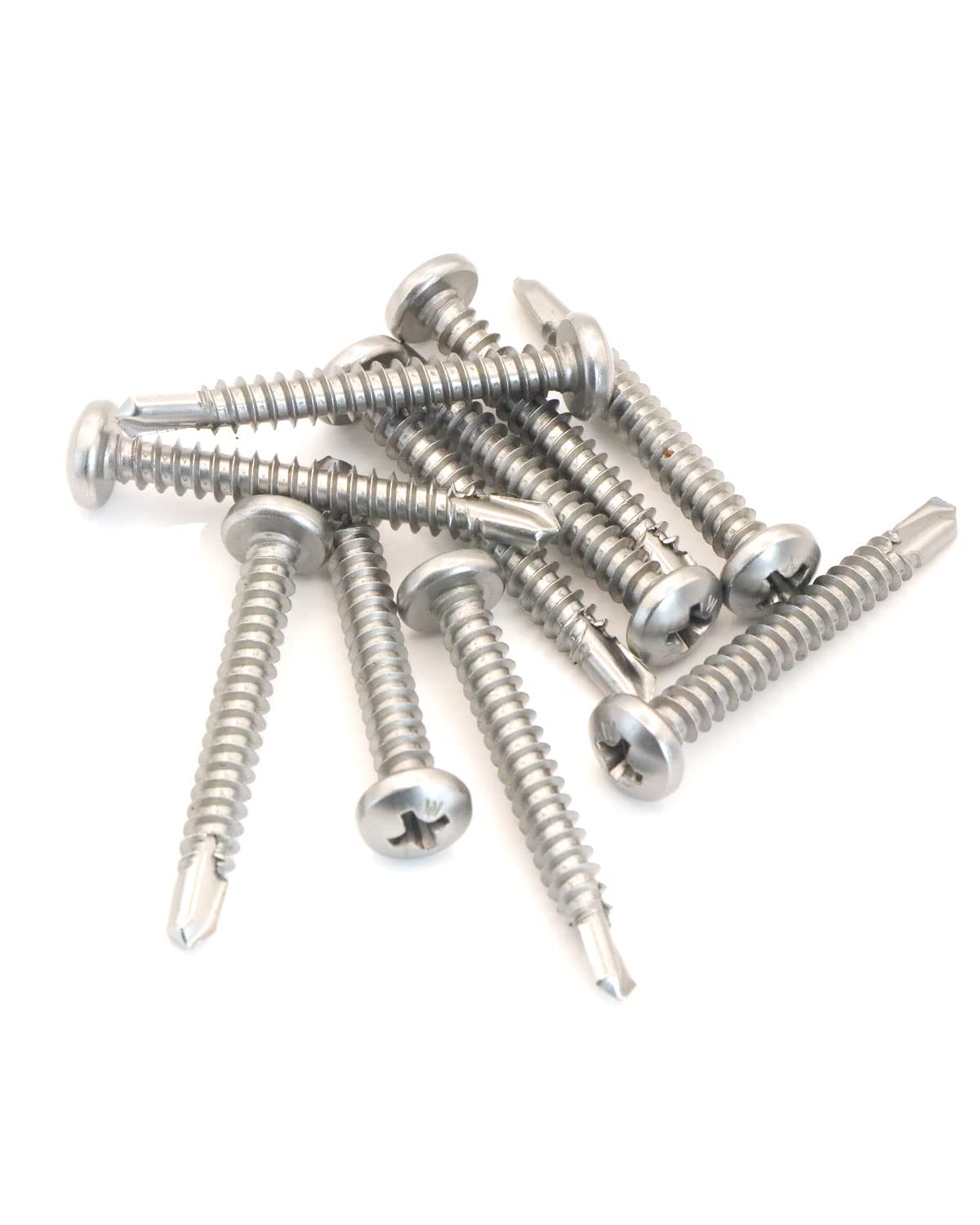 IMScrews #10 x 1-1/2" Self Tapping Pan Phillips Head Screws, 410 Stainless Steel, Pack of 100 - image 4