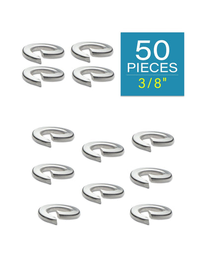 IMScrews 3/8" Spring Lock Washers - 304 Stainless Steel - Pack of 50 - Secure Fastening and Rust Resistance - image 2
