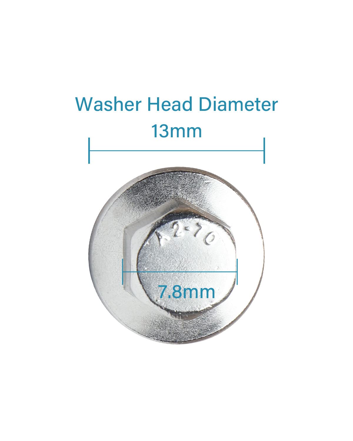 IMScrews M6-1.0 x 16mm Flanged Hex Wahser Head Bolts - Stainless Steel 18-8 (304) Machine Screws with Corrosion Resistance, Pack of 25 - image 3