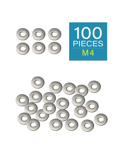 IMScrews M4 Large Flat Washers - 304 Stainless Steel Washers (Pack of 100) - Durable Hardware for Various Applications - image 2