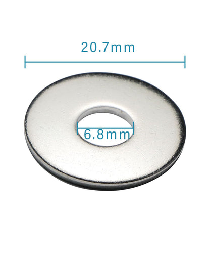 IMSCREWS M6 Extra Large Flat Washers, 304 Stainless Steel, 6.8mm Inner Diameter x 20.7mm Outer Diameter x 1.85mm Thickness, Corrosion Resistant Plain Washers for Bolts and Screws, Pack of 25 - image 3