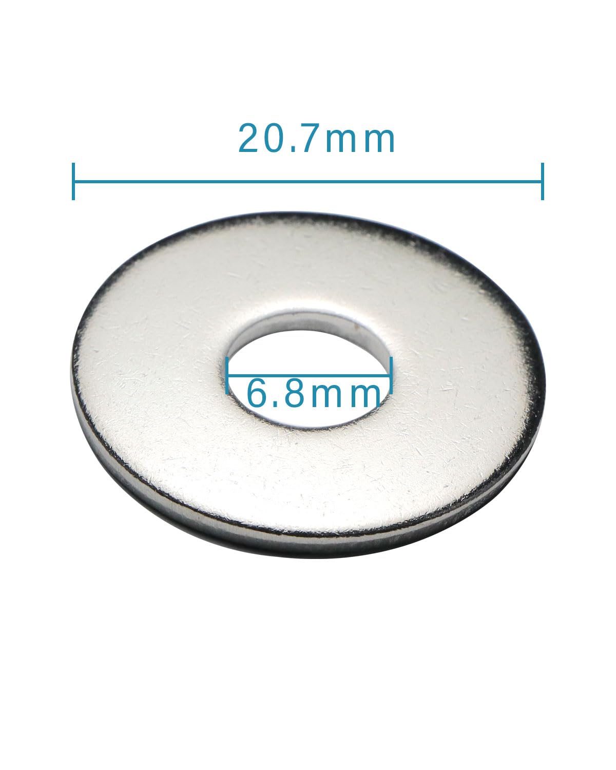 IMScrews M6 Extra Large Flat Washers - 304 Stainless Steel Washers GB5287 - Heavy-Duty Hardware for Superior Load Distribution - Pack of 100 - image 3