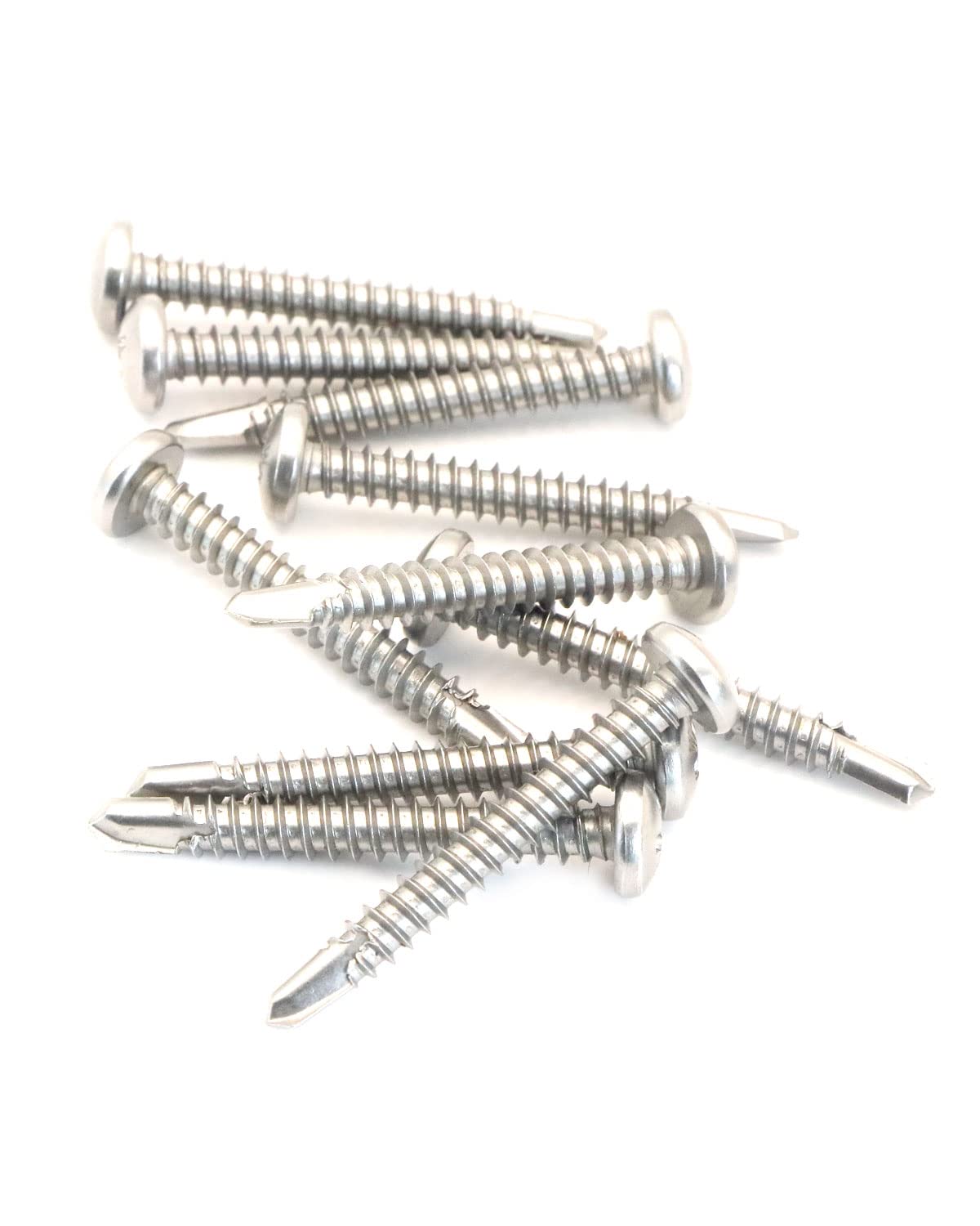 IMScrews #10 x 1-1/2" Self Tapping Pan Phillips Head Screws, 410 Stainless Steel, Pack of 100 - image 3
