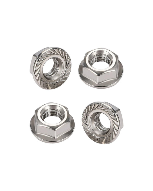 IMScrews 1/2-13 Flange Nuts 304 Stainless Steel Serrated Face Hex Lock Nuts for Heavy Duty Automotive and Construction Projects 20 Pack