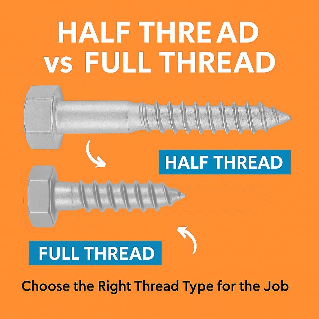 IMSCREWS 1/2  x 2-1/2  Hex Head Lag Screws, 304 Stainless Steel (18-8), Partially Threaded Heavy-Duty Wood Bolts for Structural Framing, 10   pcs - image 4