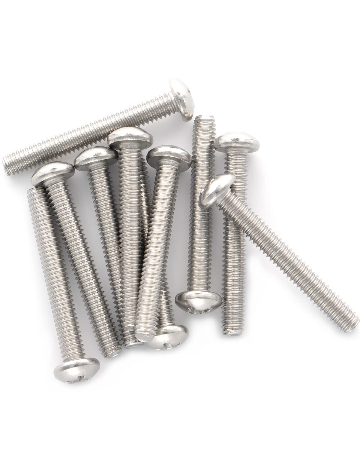 IMScrews #8-32 x 1-1/4" Phillips Pan Head Machine Screws, 304 Stainless Steel Bolts, Pack of 100