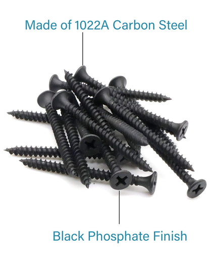 IMSCREWS #6 x 2" Drywall Screws, Fine Thread Black Phosphate Sheetrock Fasteners, 50 Pack Bugle Head Phillips Wood Screws for Metal Studs & Indoor Wall Repair, Sharp Point - image 5