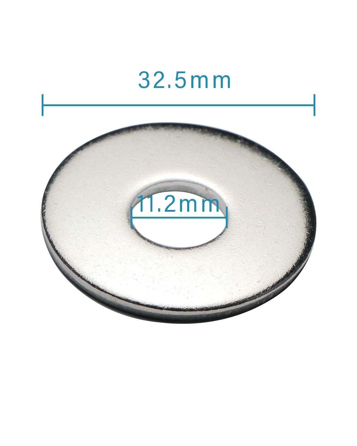 IMScrews M10 Extra Large Flat Washers - 304 Stainless Steel Washers GB5287 - Heavy-Duty Hardware for Superior Load Distribution - Pack of 10 - image 3