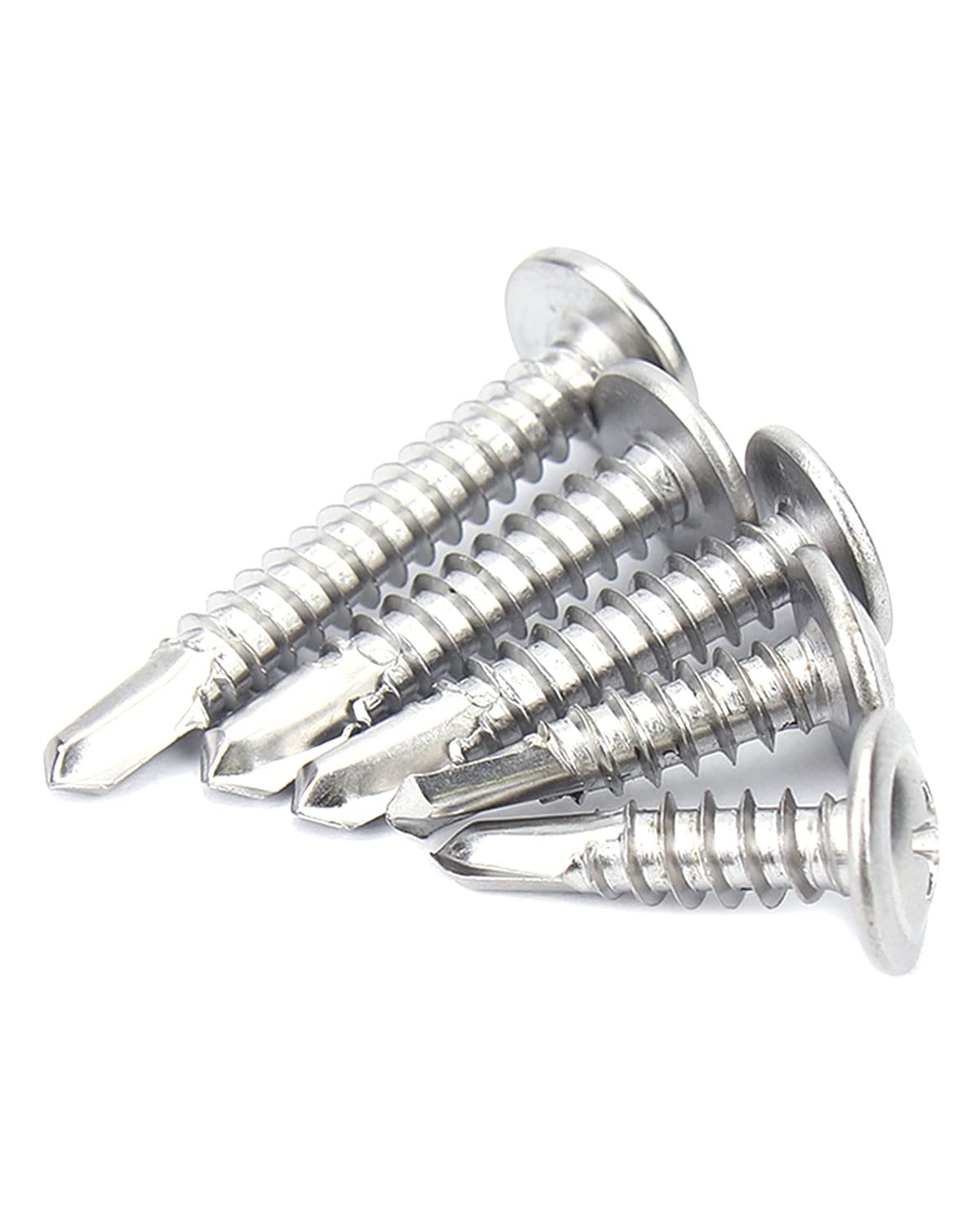 IMScrews Truss Washer Head Self Tapping Screws, 410 Stainless Steel #10 x 1-1/2" Sheet Metal Screws, Pack of 50 - image 5