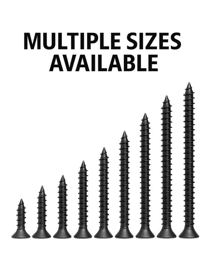IMSCREWS] #8 x 1" Black 304 Stainless Steel Wood Screws, 100 PK, Self Tapping Flat Head Phillips Screws for Cabinet, Hinge & DIY Projects, Rust Proof Natural Black Finish, Flush Mount - image 4