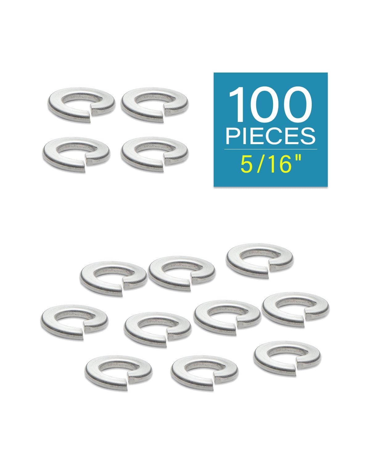IMScrews 5/16" Spring Lock Washers - 304 Stainless Steel - Pack of 100 - Secure Fastening and Rust Resistance - image 2