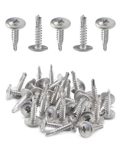 IMScrews #10 x 3/4" Truss Washer Head Self Tapping Screws, 410 Stainless Steel Sheet Metal Screws, Pack of 200