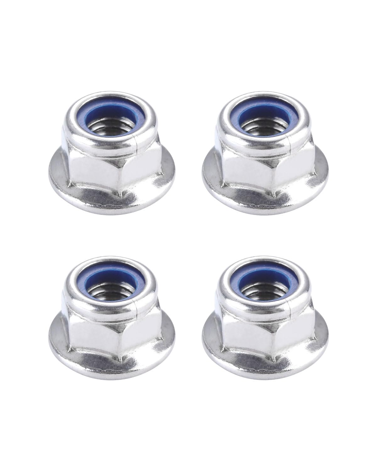 IMScrews M12 x 1.75 Flange Nuts, 304 Stainless Steel Hex Flange Nuts, DIN6926 Locking Nuts with Integrated Washer Base, Corrosion Resistant Hardware for Secure Fastening, Pack of 10
