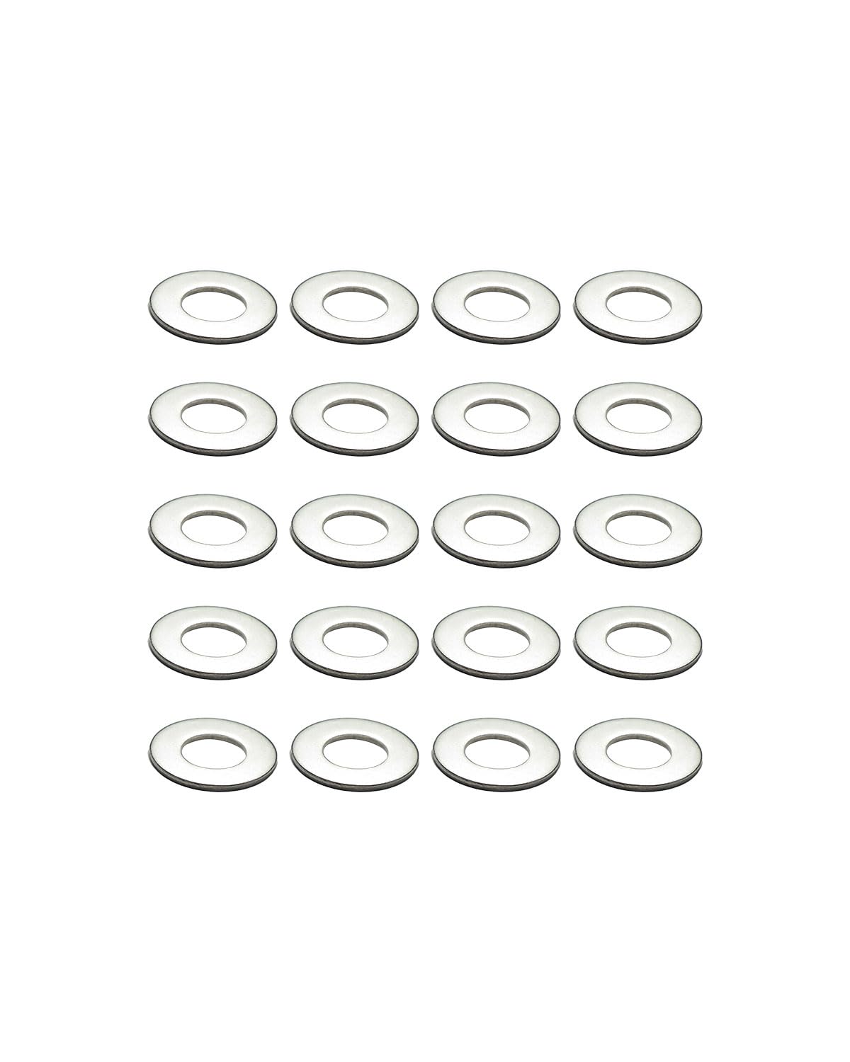 IMScrews M8 304 Stainless Steel Flat Washers for Bolts and Screws - Pack of 200 - Durable Hardware Essentials