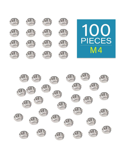 M4-0.7 Hex Nuts - IMScrews 304 Stainless Steel Hex Nuts - Durable, Rust-Resistant Fasteners for Home Repair and Professional Projects Pack of 100 - image 2