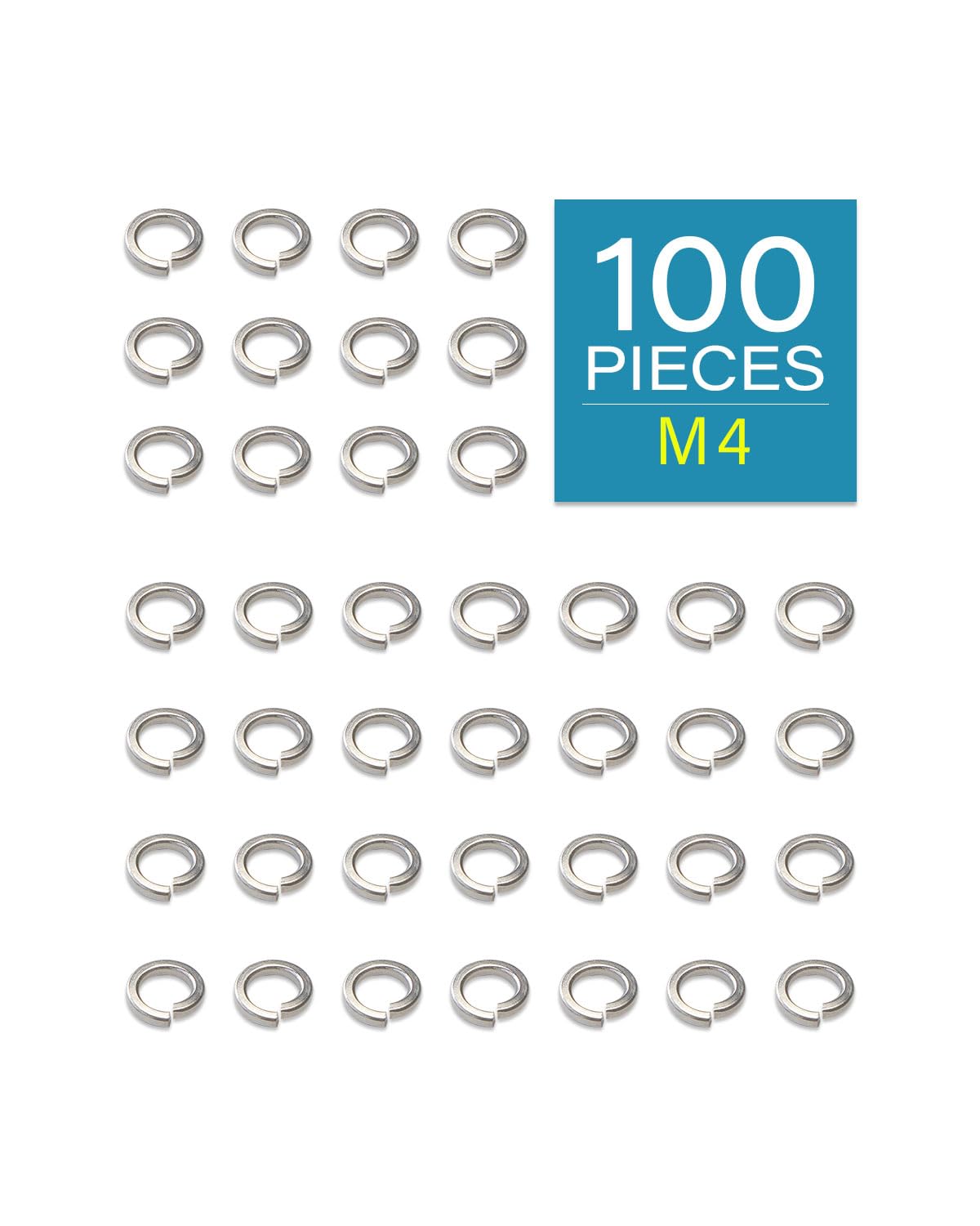 IMScrews M4 304 Stainless Steel Spring Lock Washers Pack of 100 - image 2