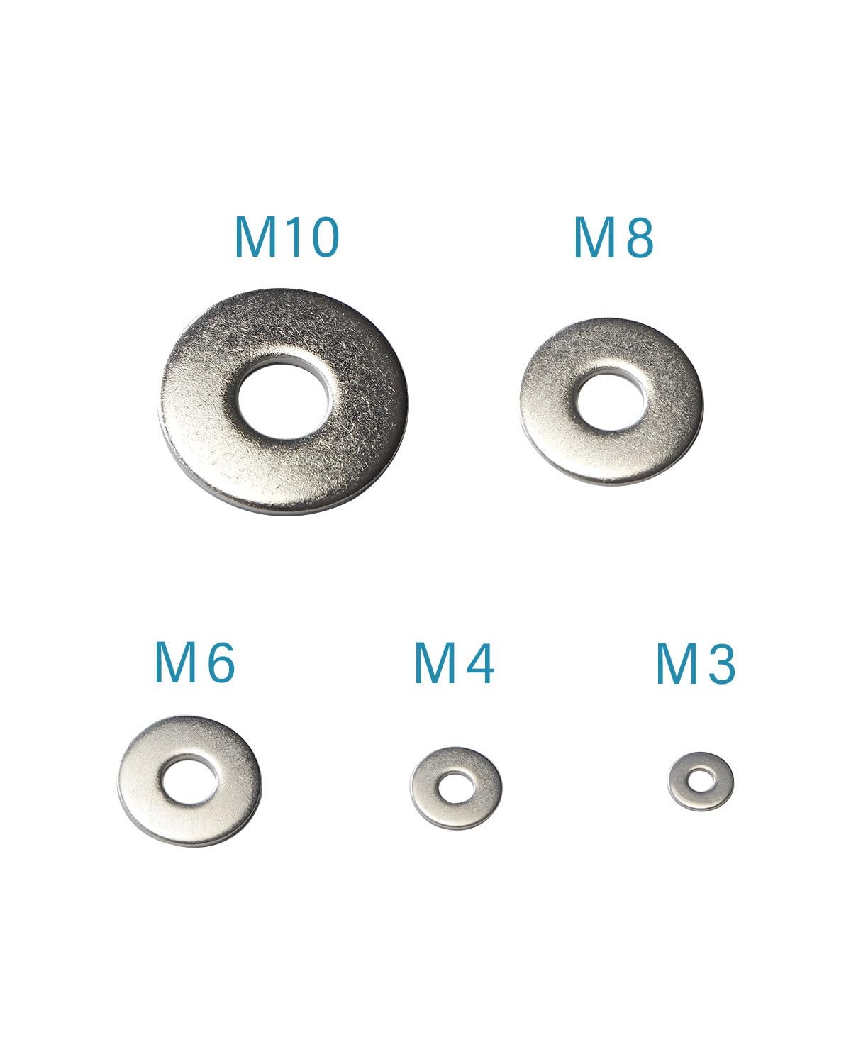IMScrews M10 Large Flat Washers - 304 Stainless Steel Washers (Pack of 25) - Durable Hardware for Various Applications - image 4