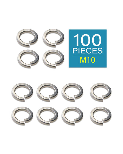 IMScrews M10 304 Stainless Steel Spring Lock Washers Pack of 100 - image 2